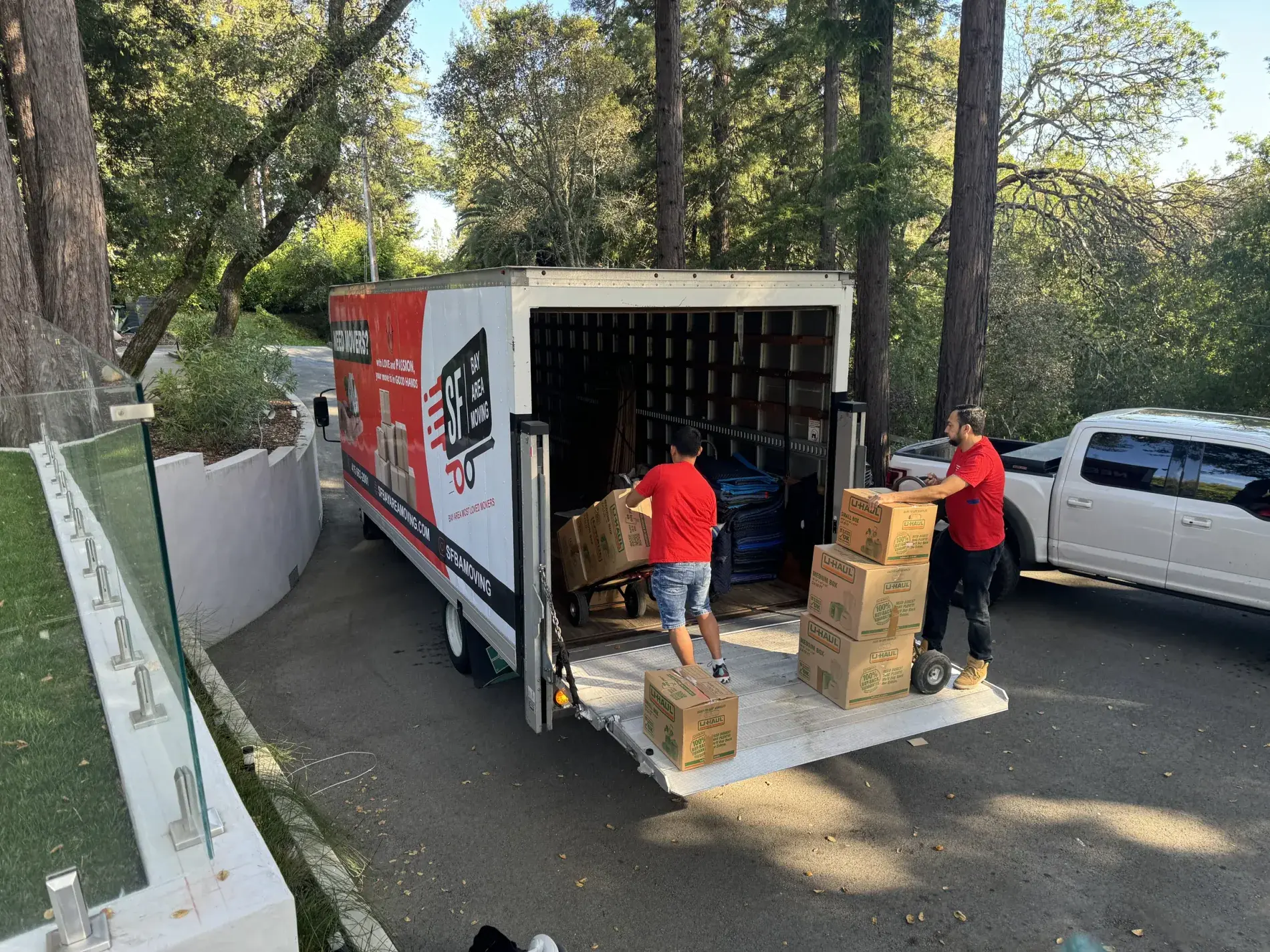 SF Bay Area Moving crew preparing a commercial relocation