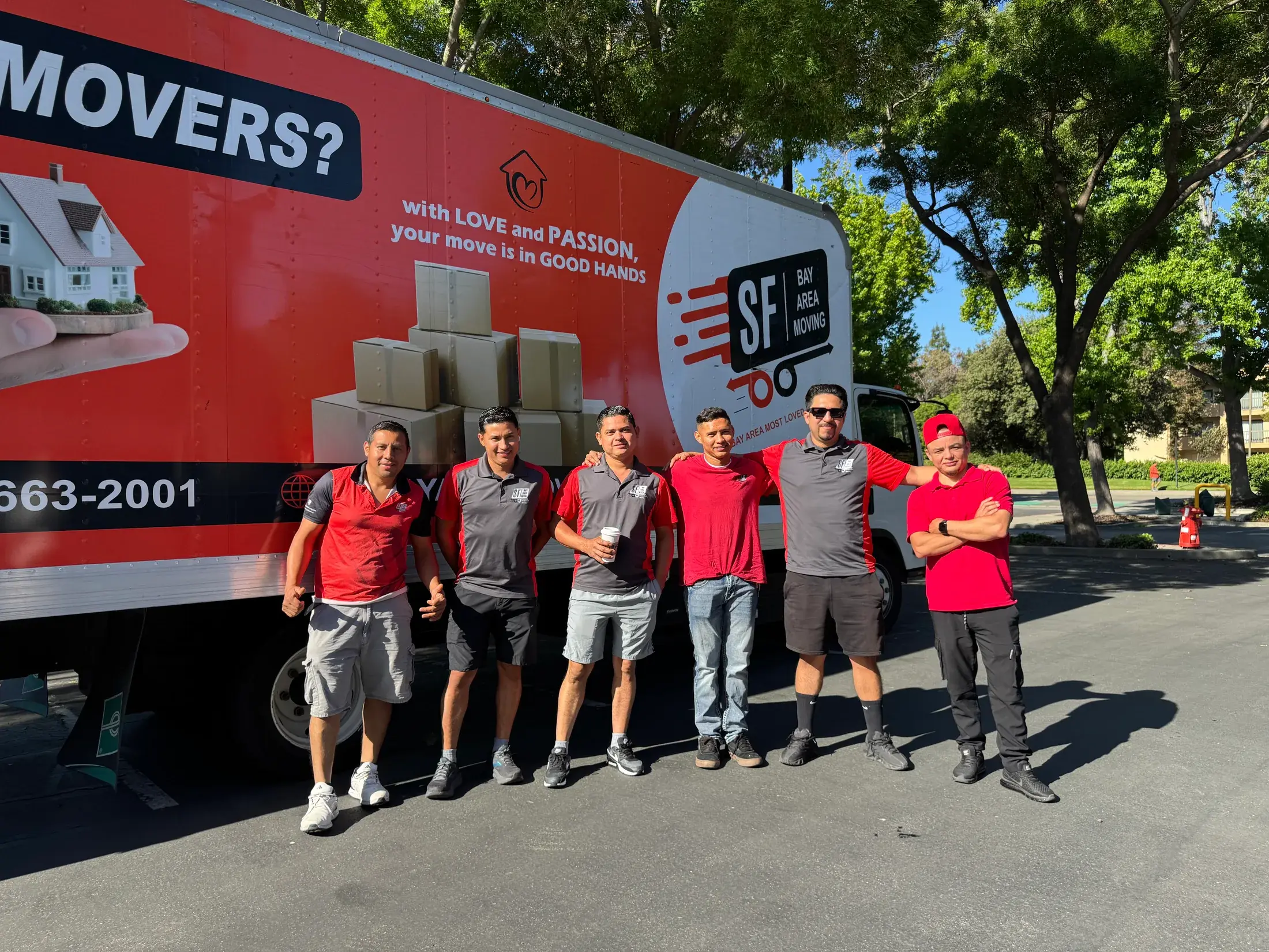 SF Bay Area Moving team beside a company truck